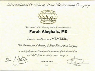 farahclinic.com-عضویت-جامعه-بینالمللی-جراحان-کاشت مو-ISHRS گواهینامه عضویت جامعه بینالمللی جراحان کاشت مو | فرح کلینیک